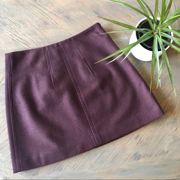 Theory Dresses & Skirts - Theory burgundy wool A-line mini skirt